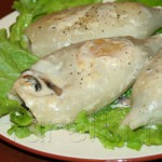 кальмары с грибами