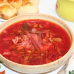 борщ с печеными овощами