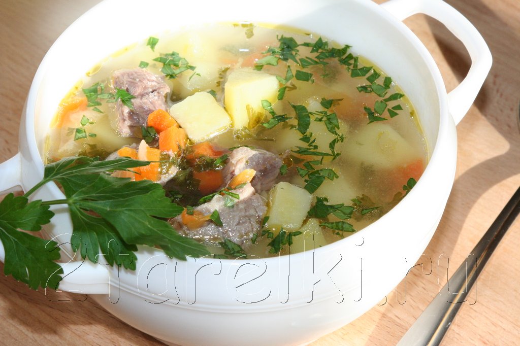Рецепт простого супа с мясом