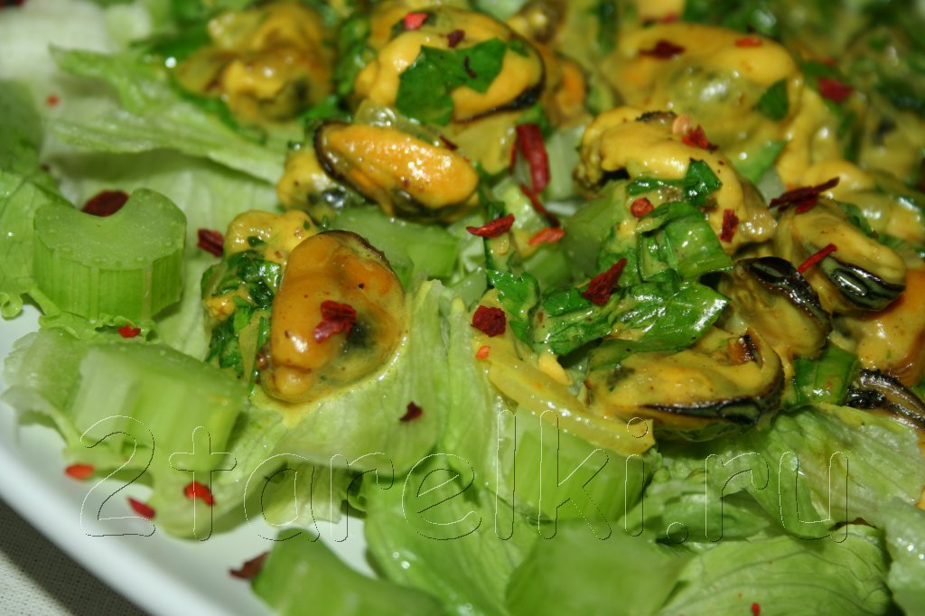Теплый салат с мидиями — 2 ТАРЕЛКИ | кулинария, рецепты, блюда .