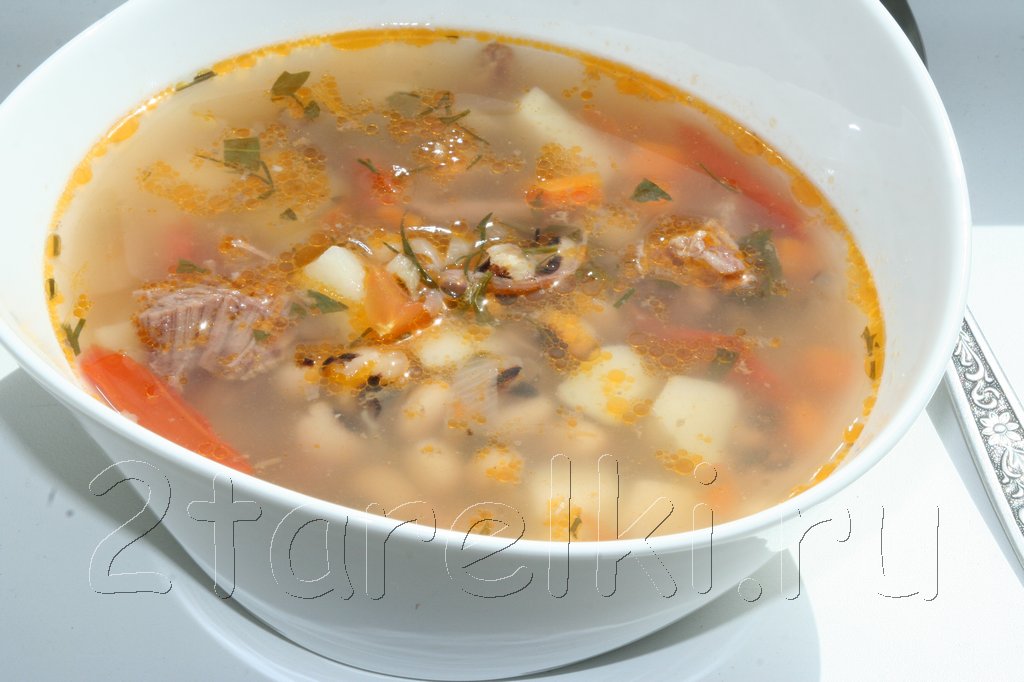 Острый томатный суп с фасолью – кулинарный рецепт