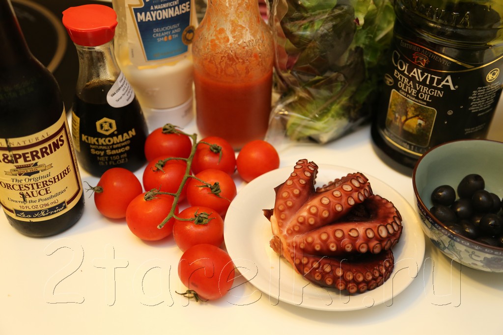 Средиземноморский салат с осьминогом 1